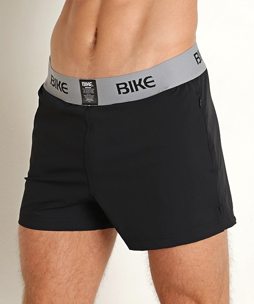 Bike Athletic Short with Built-In Jockstrap Black