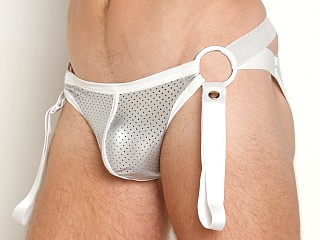 Model in silver STUD Durham Brief