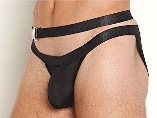 Model in black STUD Musk Brief