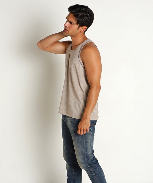 C-IN2 Hand Me Down Relaxed Tank Top Kai Khaki Heather