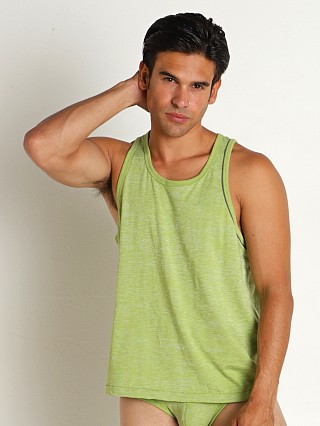 Model in gordon green heather C-IN2 Hand Me Down Relaxed Tank Top