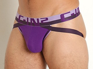 Model in paco purple C-IN2 Mesh Jock