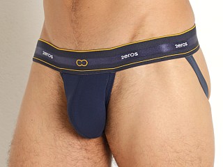 Model in navy 2EROS Adonis Enhancing Jockstrap