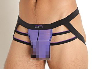 Model in purple Gregg Homme Rise Up Jockstrap