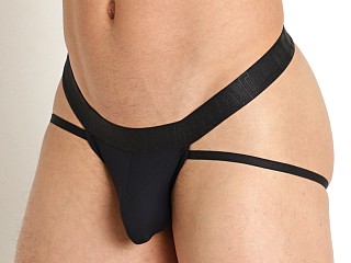 Model in black Gregg Homme Yoga Jockstrap