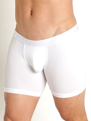 Model in white Gregg Homme Yoga Boxer