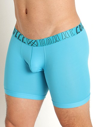 Model in aqua Gregg Homme Yoga Boxer