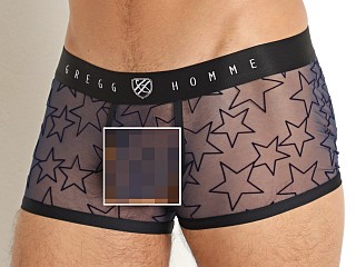 Model in navy Gregg Homme Starr Mesh Trunk