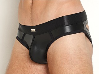 Model in black STUD Riggs Brief