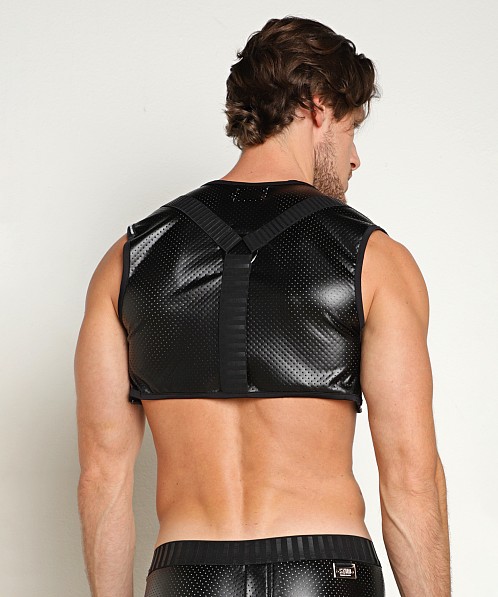 STUD Raider Crop Zip Vest Black