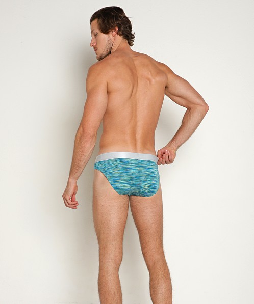 Jack Adams Metallic Waistband Filament Brief Blues