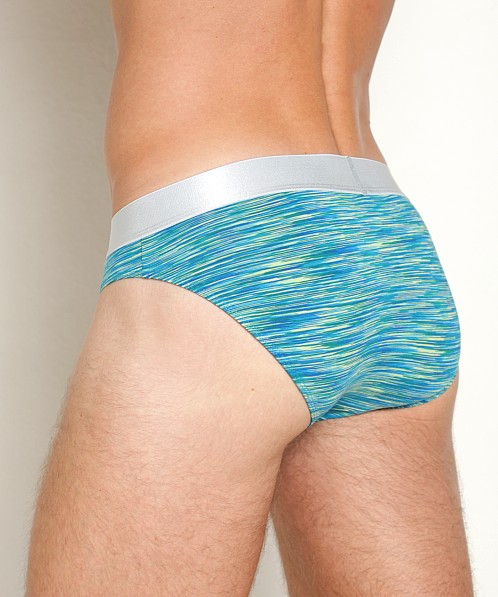 Jack Adams Metallic Waistband Filament Brief Blues