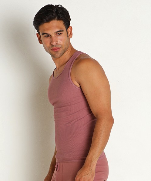 Go Softwear Zion OverDye Ribbed Tank Top Red Clay