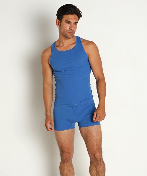 Go Softwear Zion OverDye Ribbed Tank Top Cobalt