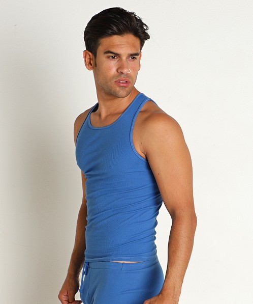 Go Softwear Zion OverDye Ribbed Tank Top Cobalt