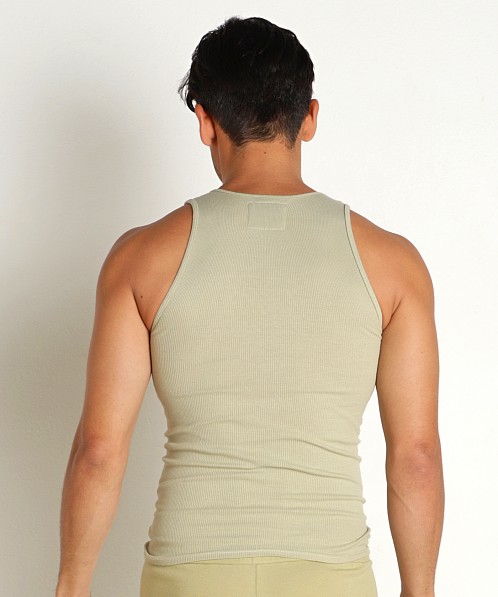 Go Softwear Zion OverDye Ribbed Tank Top Sage Leaf