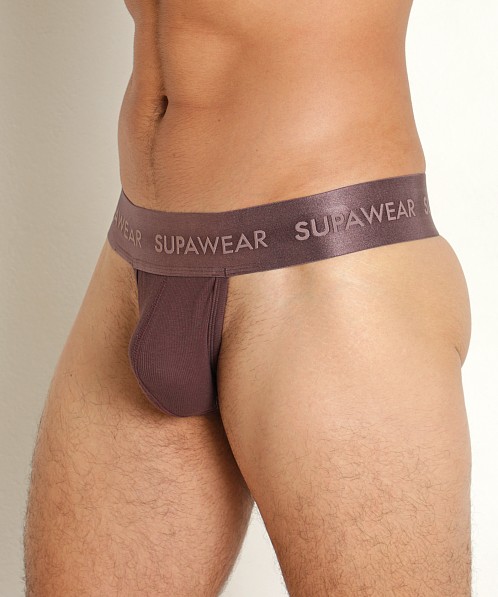 Supawear Ribbed Thong Peppercorn