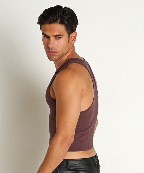 Supawear Ribbed Cropped Tank Top Peppercorn