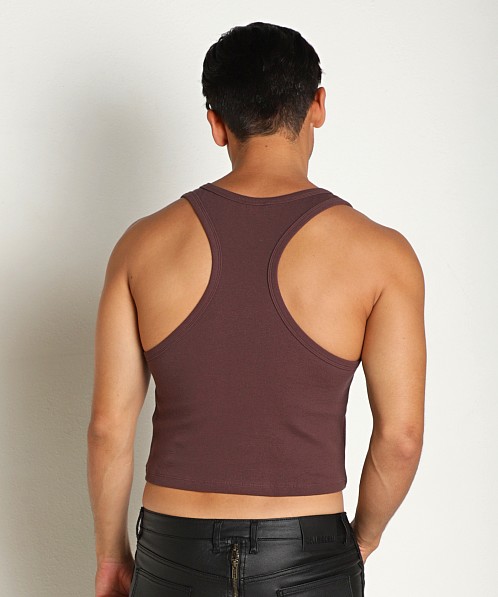 Supawear Ribbed Cropped Tank Top Peppercorn