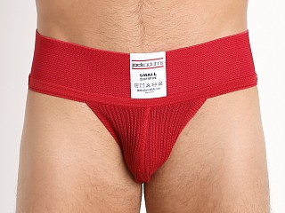 Model in red Jack Adams Classic Athletic Jockstrap