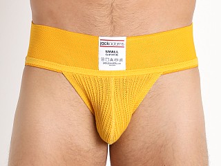 Model in yellow Jack Adams Classic Athletic Jockstrap