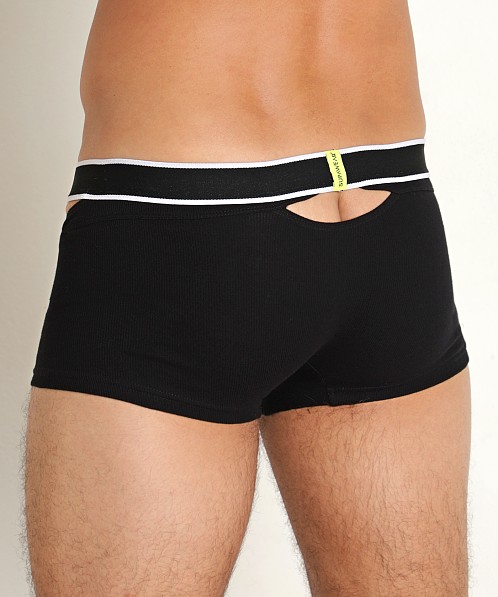 Supawear Ribbed Slashed Trunk Black