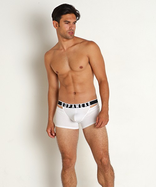 Supawear Ribbed Slashed Trunk White