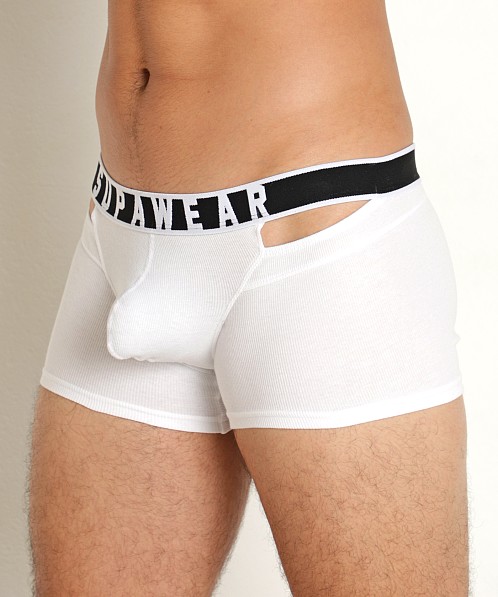 Supawear Ribbed Slashed Trunk White