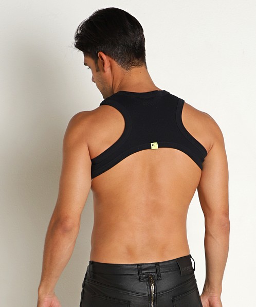 Supawear Ribbed Slashed Crop Top Black