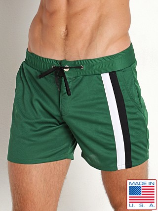 Model in forest American Jock Decathlon Coach Short