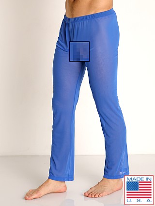 Model in royal Rick Majors Sheer Mesh Lounge Pant