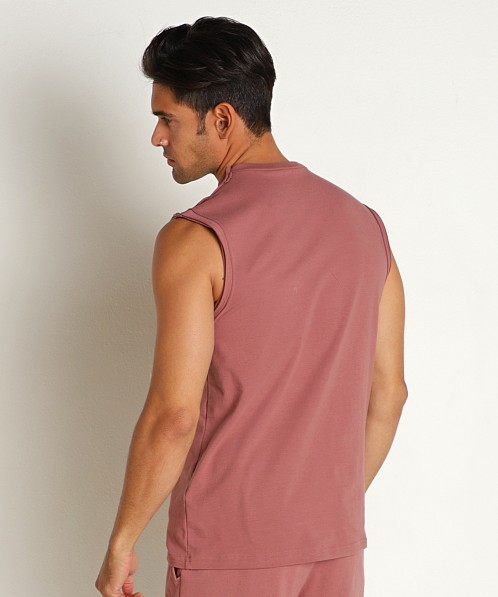 Go Softwear Zion OverDye Raw Edge Muscle Shirt Red Clay