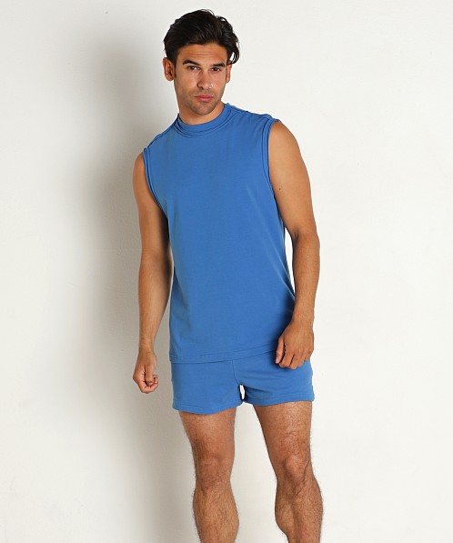 Go Softwear Zion OverDye Raw Edge Muscle Shirt Cobalt