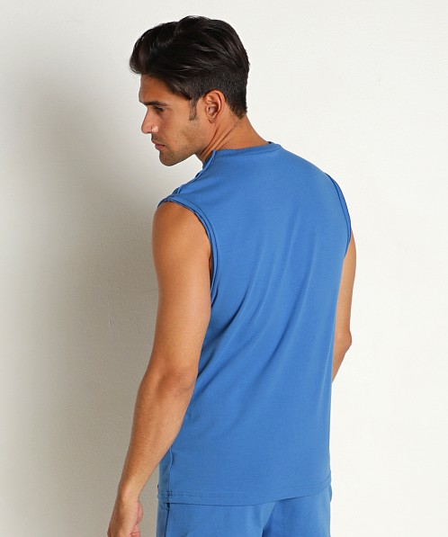 Go Softwear Zion OverDye Raw Edge Muscle Shirt Cobalt