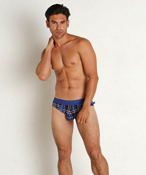 Timoteo Cabin Fever Plaid/Mesh Brief Black/Blue