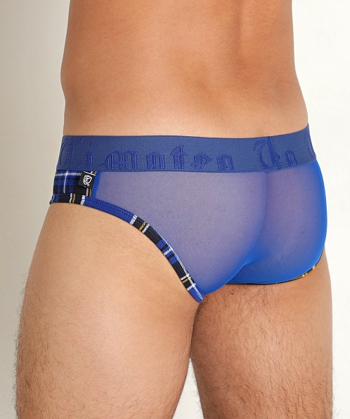 Timoteo Cabin Fever Plaid/Mesh Brief Black/Blue