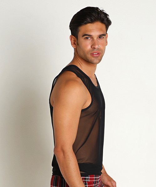 Timoteo Cabin Fever Mesh Tank Top Black