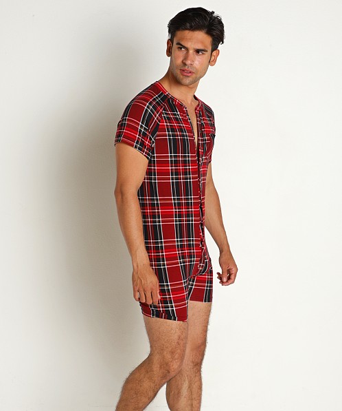 Timoteo Cabin Fever Plaid Union Suit Black/Red