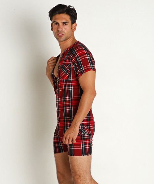 Timoteo Cabin Fever Plaid Union Suit Black/Red