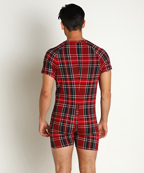 Timoteo Cabin Fever Plaid Union Suit Black/Red