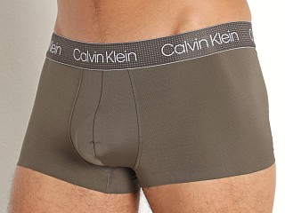 Model in platinum grey Calvin Klein Air FX Tech Micro Low Rise Trunk