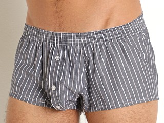 Complete the look: Rick Majors Milano Cotton Stripe Bulge Boxer Charcoal