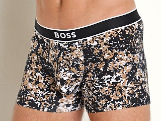 Model in medium beige Hugo Boss Trunk 24 Print