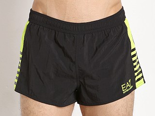 Model in black Emporio Armani Active Swim Shorts