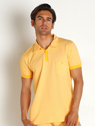 Model in yellow Modus Vivendi Country Polo Shirt