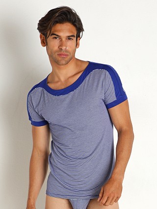 Model in blue Modus Vivendi Hellenic T-Shirt