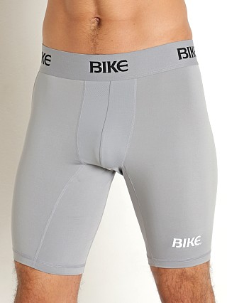 Model in grey Bike Athletic Compression Shorts