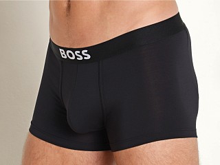 Model in black Hugo Boss Trunk ID