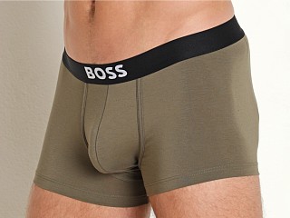 Model in open green Hugo Boss Trunk ID