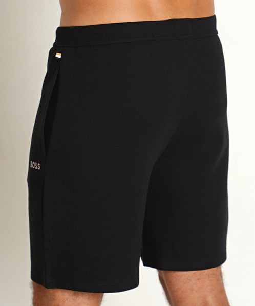 Hugo Boss Waffle Shorts Black